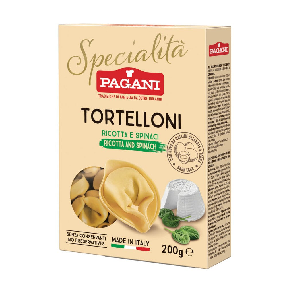 Pagani Specialita Tortelloni Γεμιστά Με Ricotta και Σπανάκι 200gr