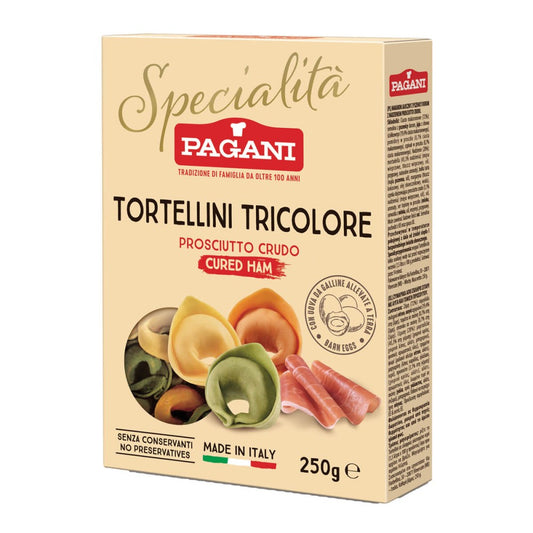 Pagani Specialita Tortellini Tricolore Cured Ham 250gr
